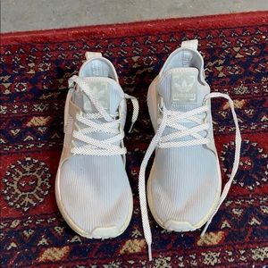 Whiteish/light grey reflective nmds